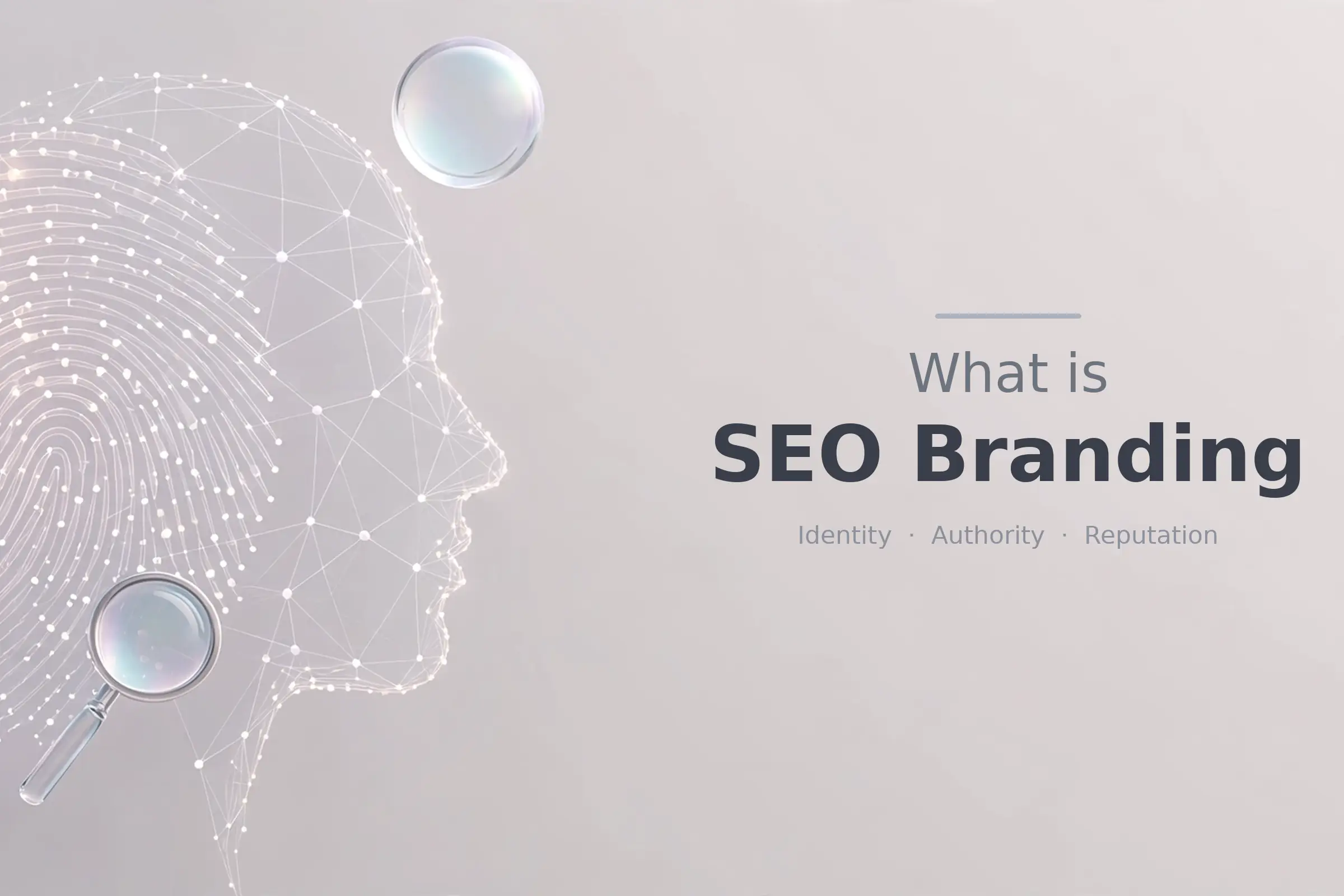 What is SEO Branding — flyer on digital identity, authority and reputation